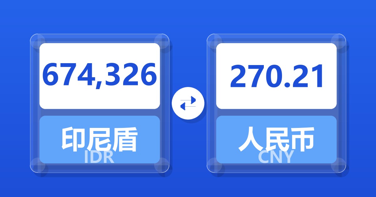 674,326印尼盾兑人民币