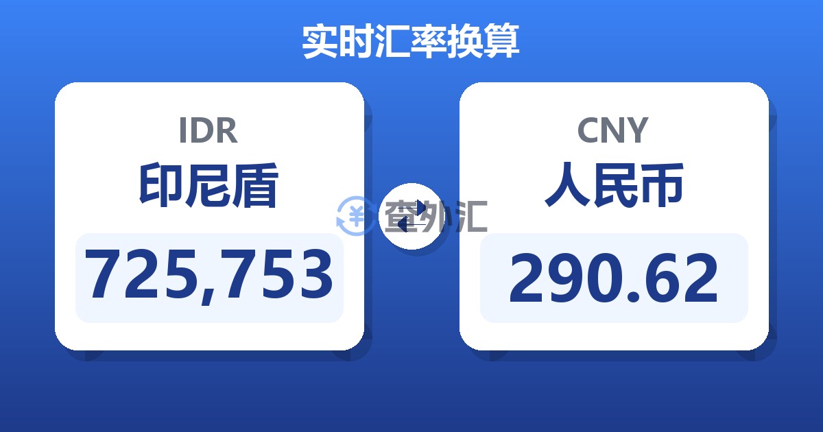 725,753印尼盾兑人民币