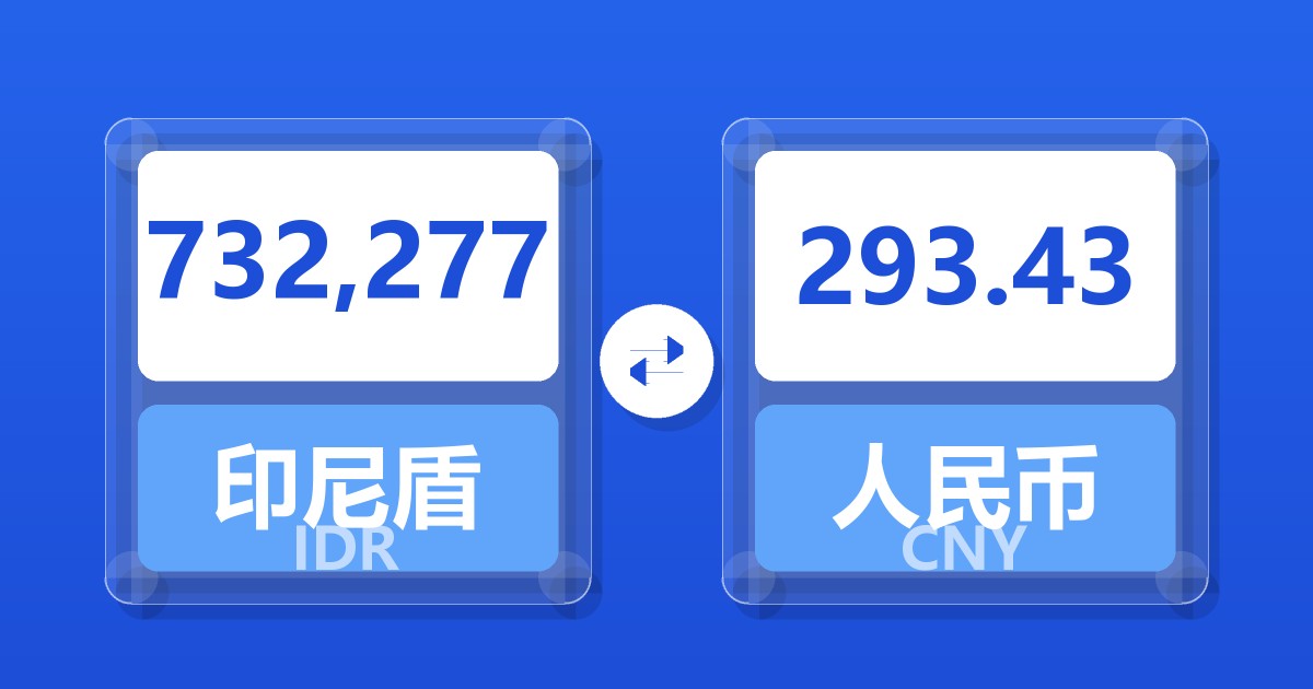 732,277印尼盾兑人民币