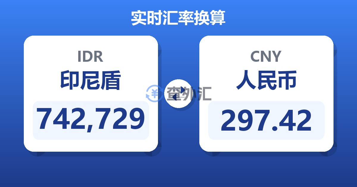 742,729印尼盾兑人民币