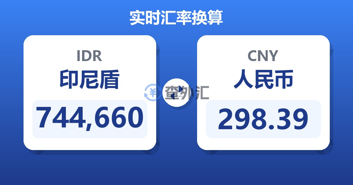 744,660印尼盾兑人民币