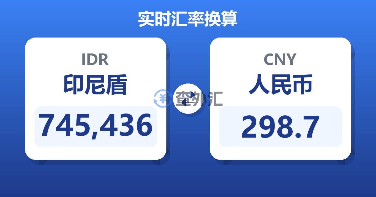 745,436印尼盾兑人民币