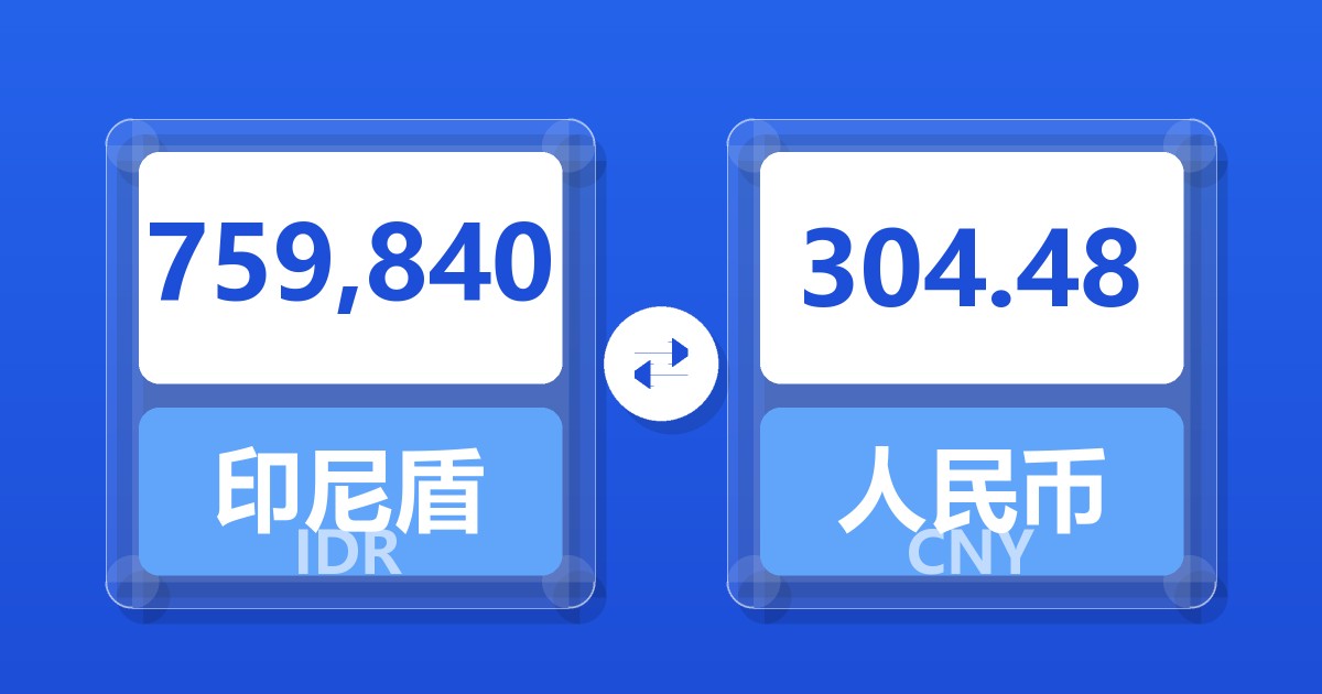 759,840印尼盾兑人民币