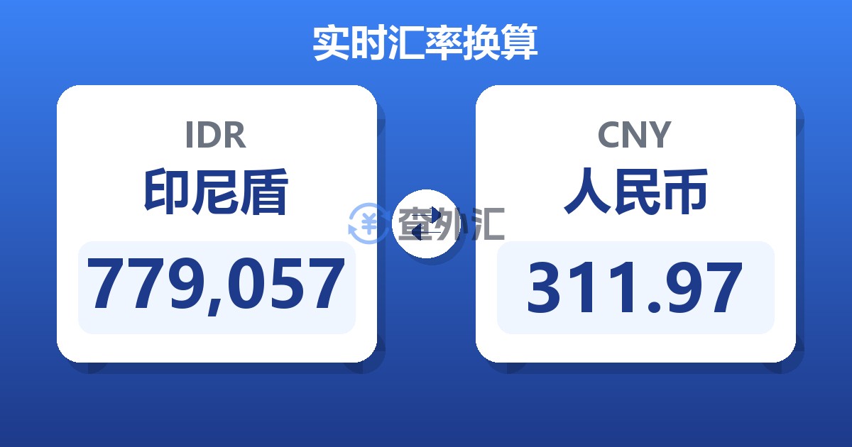 779,057印尼盾兑人民币