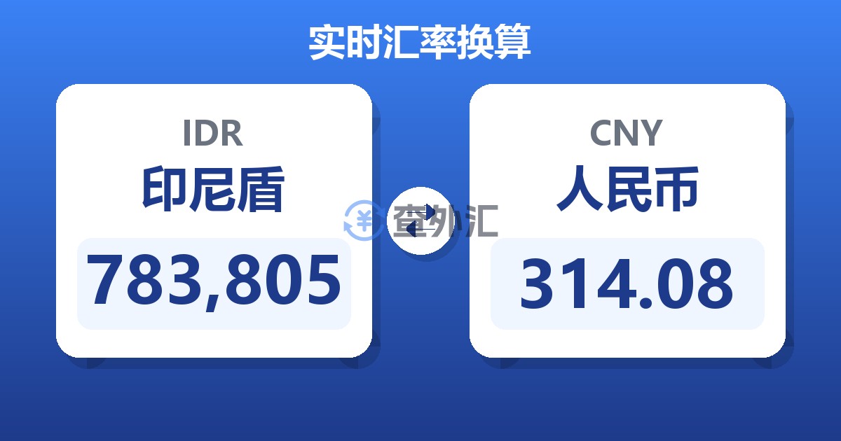 783,805印尼盾兑人民币