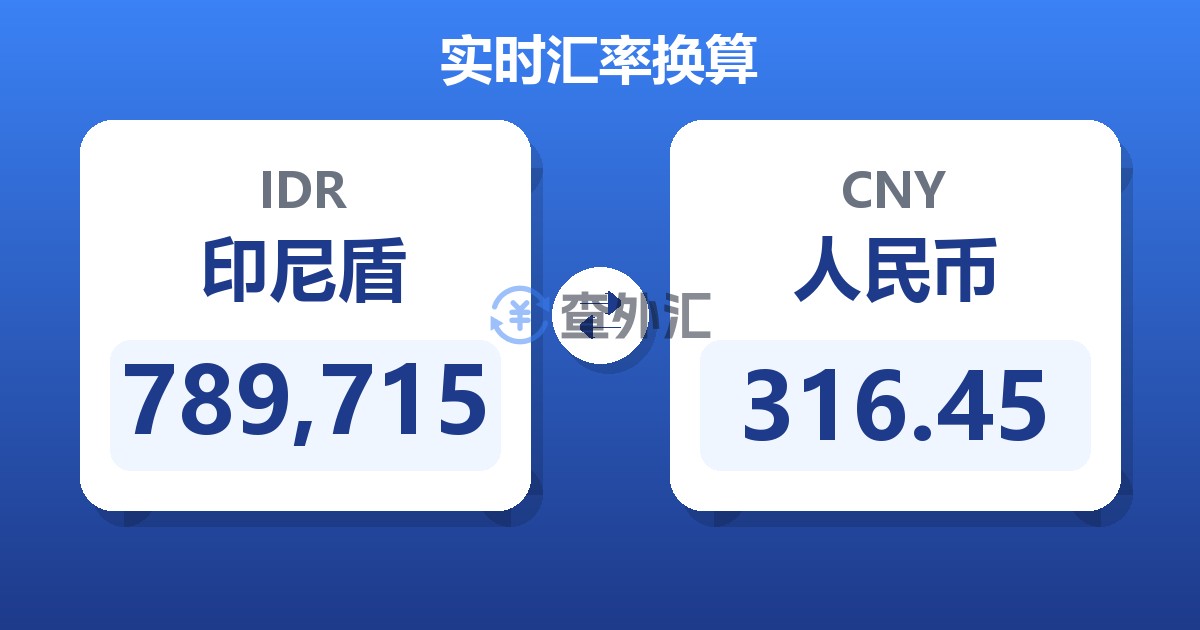 789,715印尼盾兑人民币