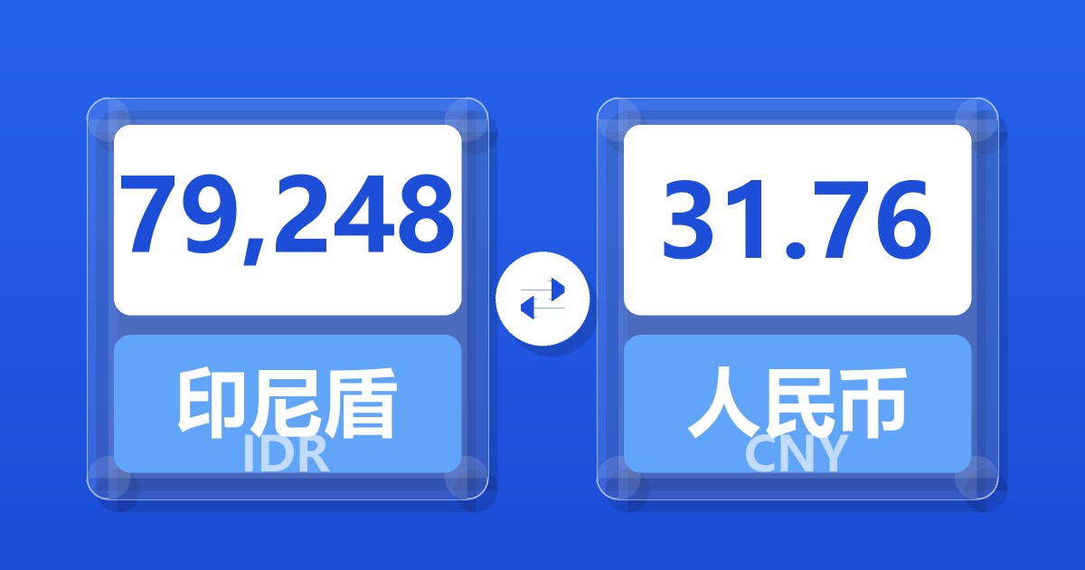 79,248印尼盾兑人民币