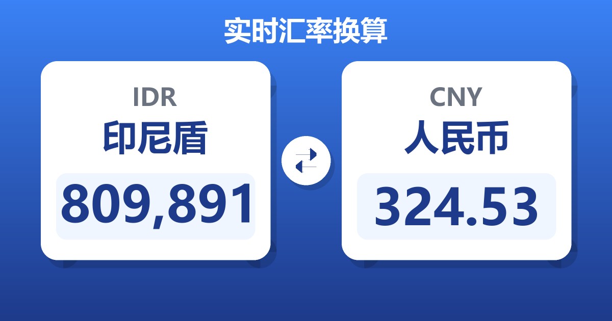 809,891印尼盾兑人民币