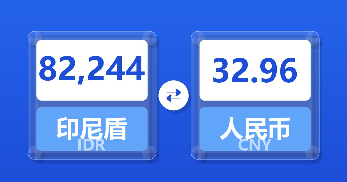 82,244印尼盾兑人民币