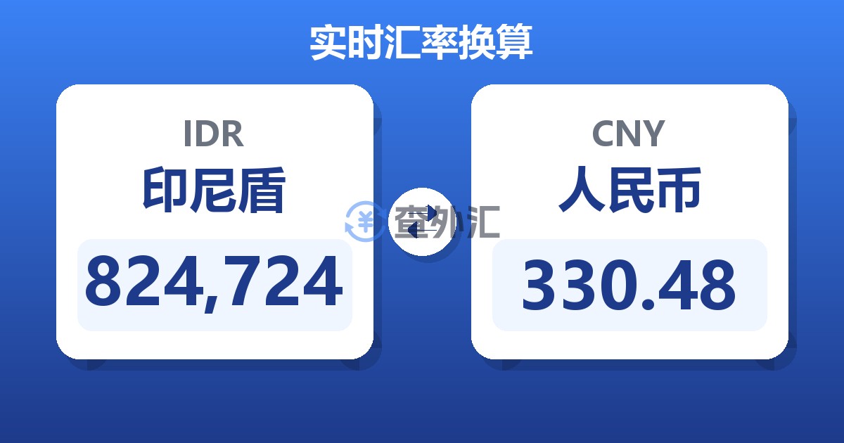 824,724印尼盾兑人民币