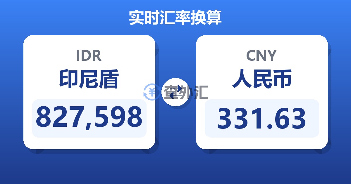 827,598印尼盾兑人民币