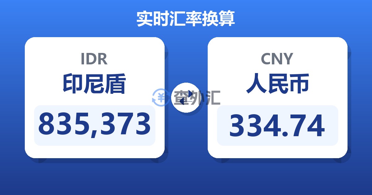 835,373印尼盾兑人民币