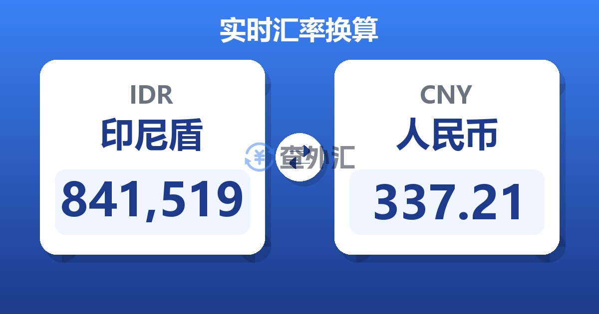 841,519印尼盾兑人民币