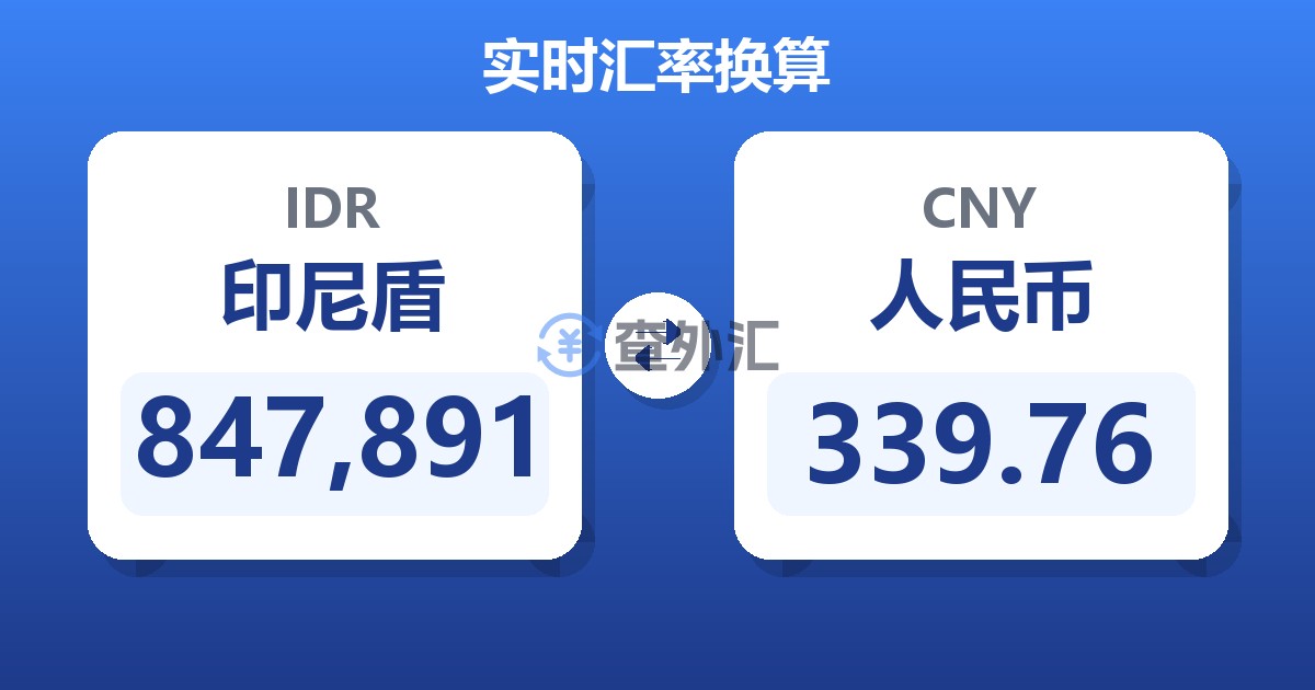 847,891印尼盾兑人民币