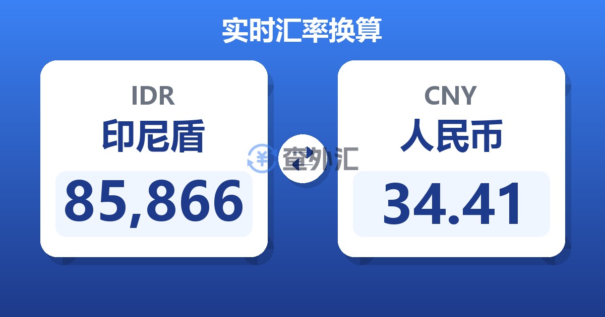 85,866印尼盾兑人民币