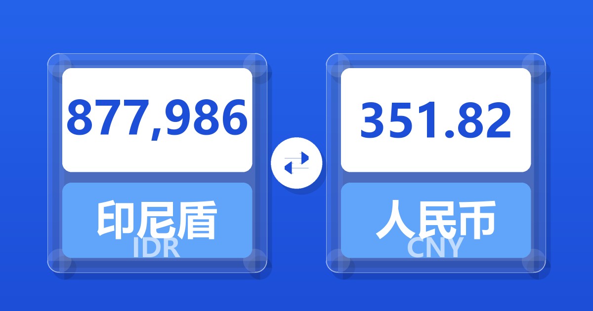 877,986印尼盾兑人民币