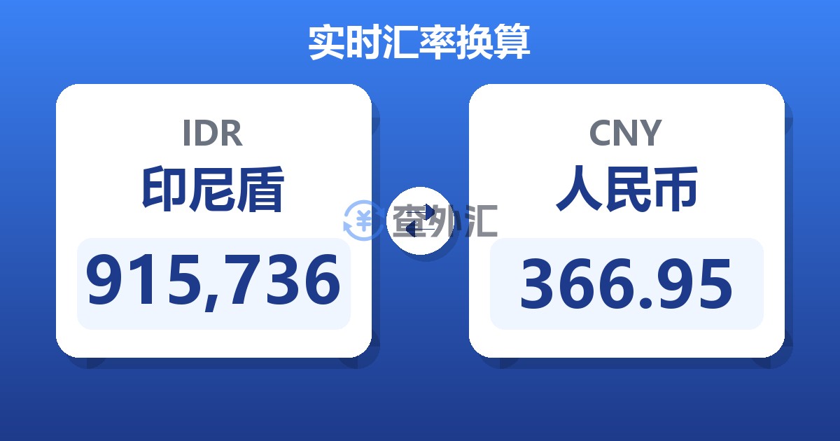 915,736印尼盾兑人民币