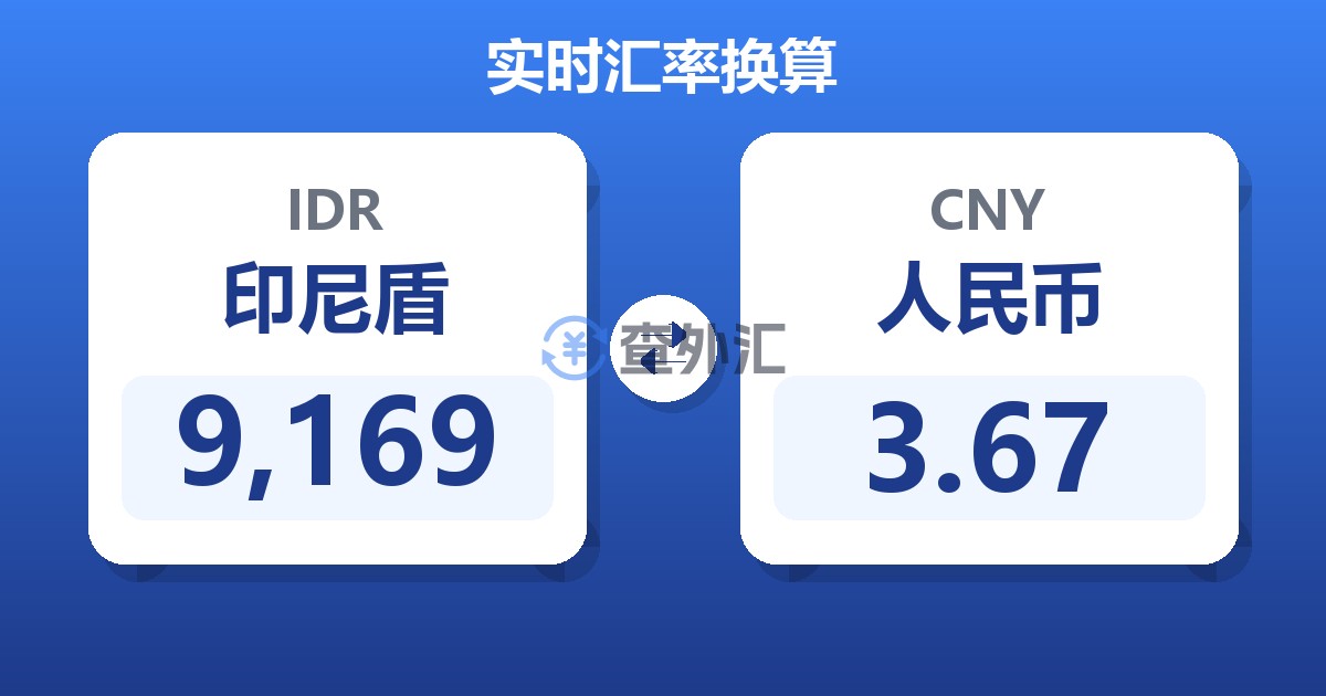 9,169印尼盾兑人民币