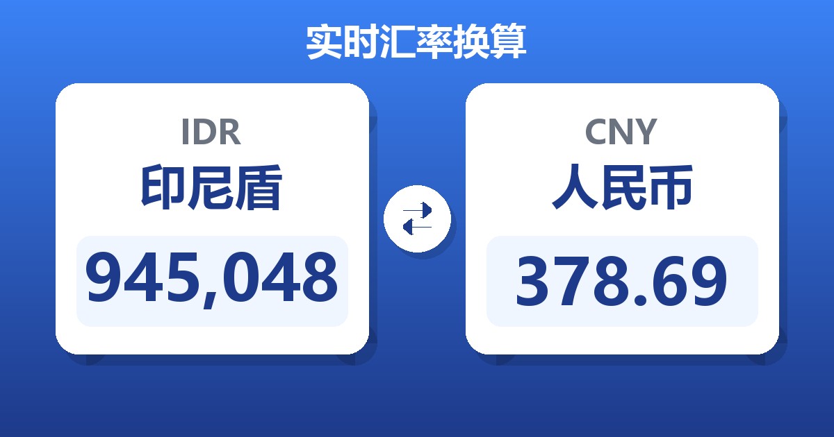 945,048印尼盾兑人民币