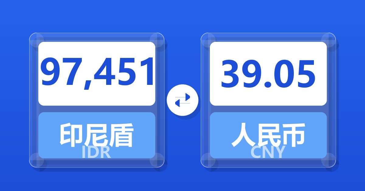 97,451印尼盾兑人民币