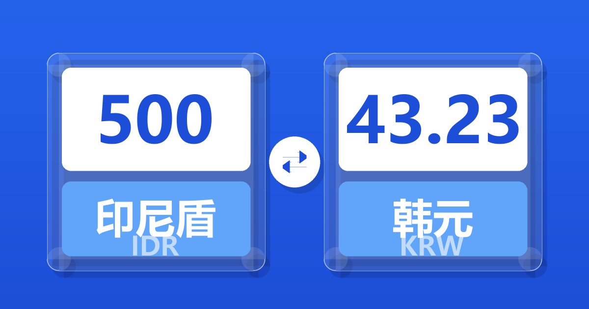 500印尼盾兑韩元