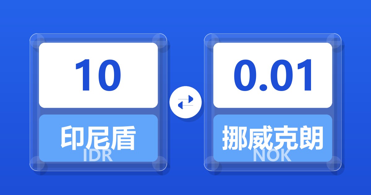 10印尼盾兑挪威克朗