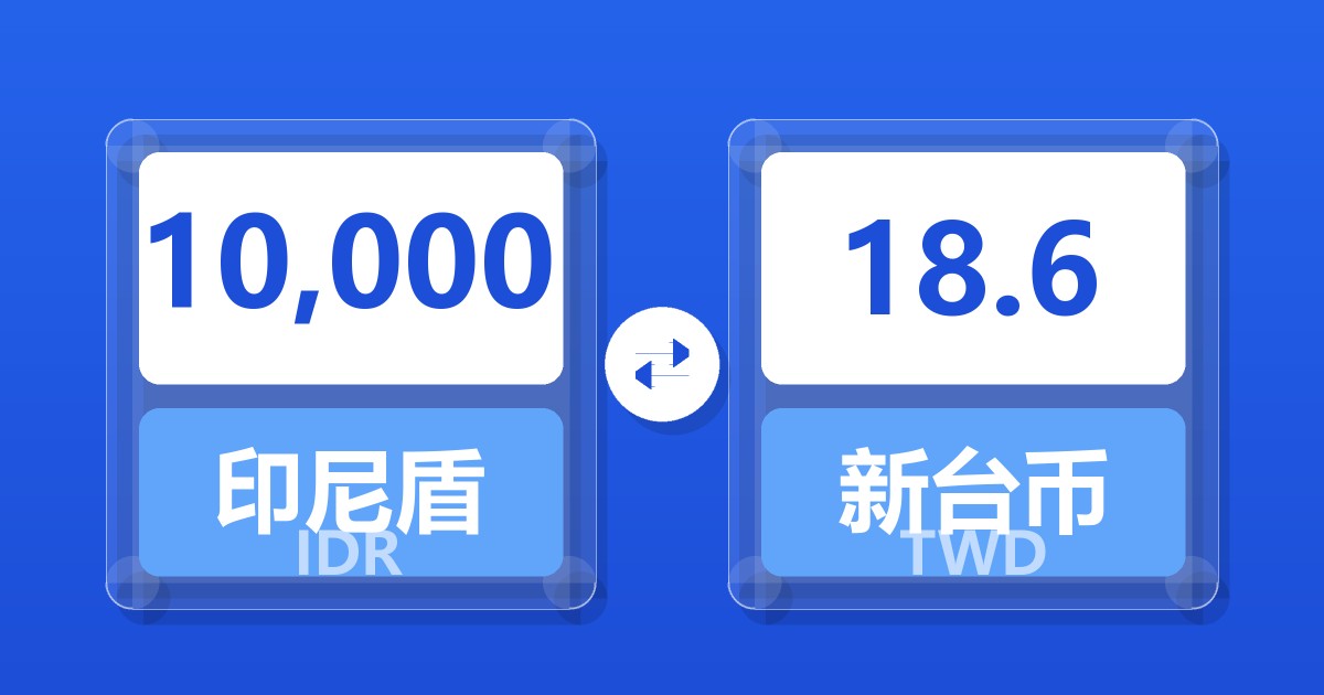 10,000印尼盾兑新台币