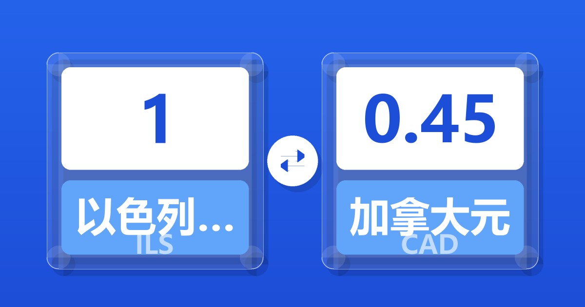 1以色列新谢克尔兑加拿大元