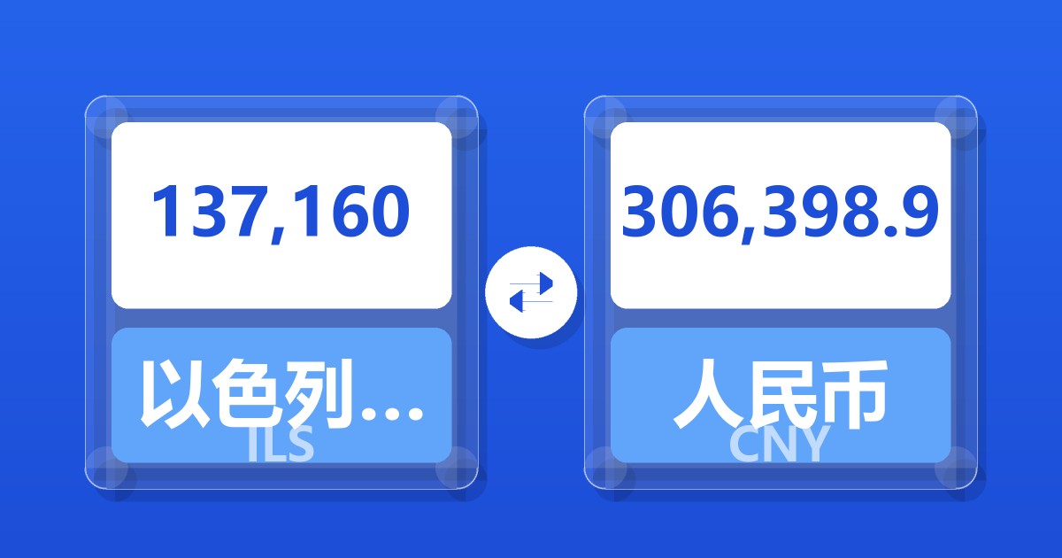 137,160以色列新谢克尔兑人民币