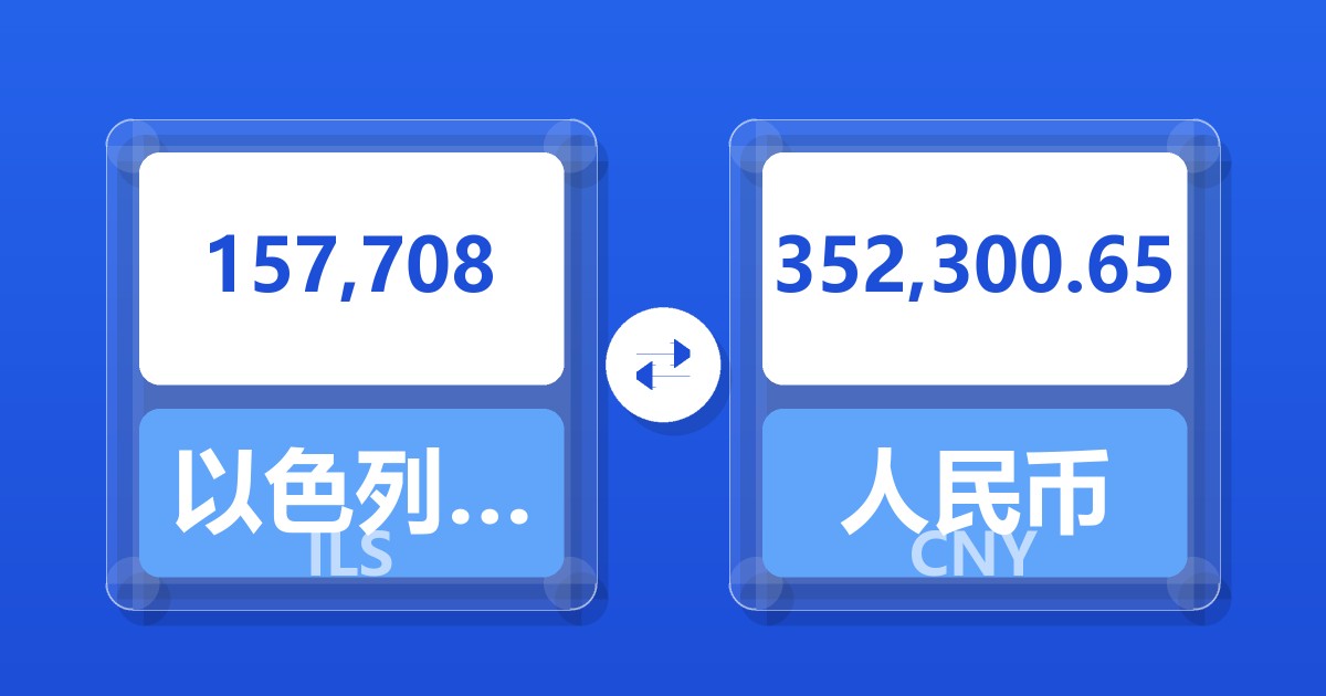 157,708以色列新谢克尔兑人民币