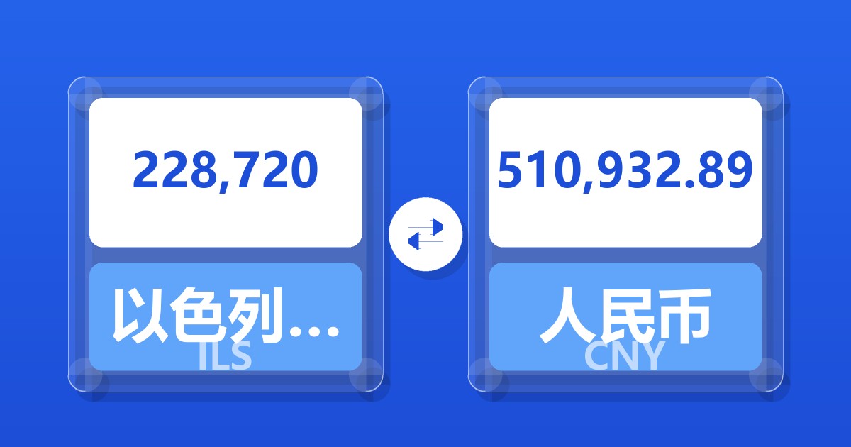 228,720以色列新谢克尔兑人民币