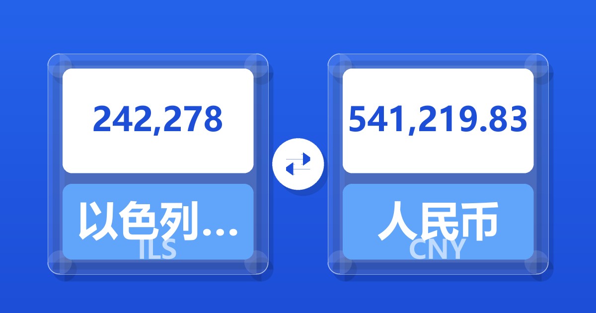 242,278以色列新谢克尔兑人民币
