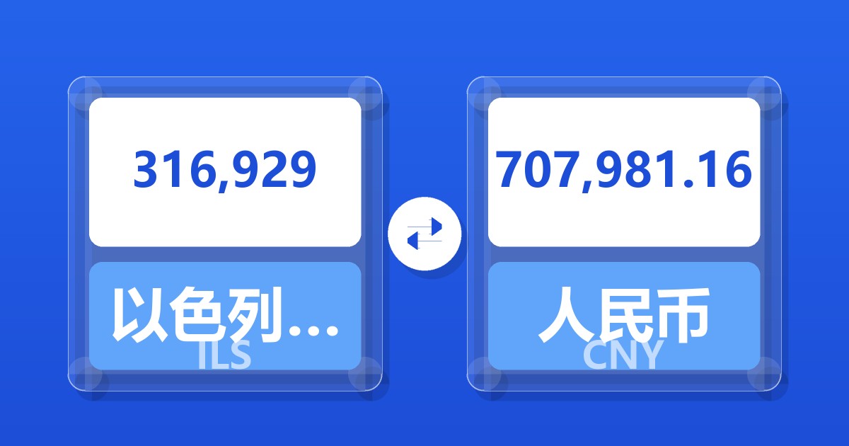 316,929以色列新谢克尔兑人民币