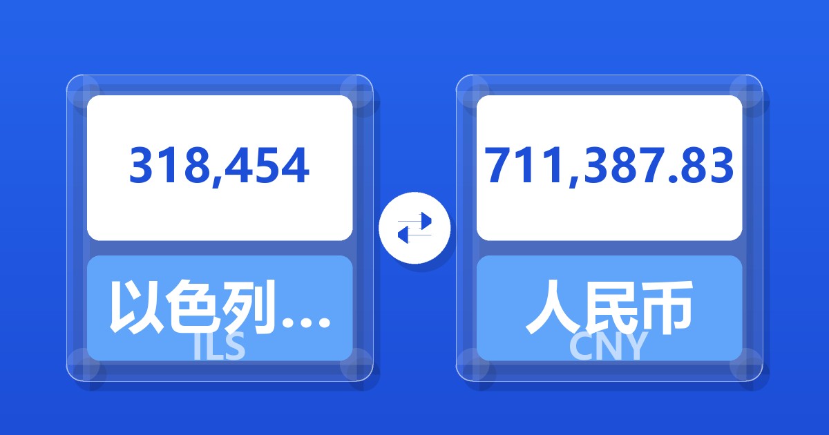 318,454以色列新谢克尔兑人民币