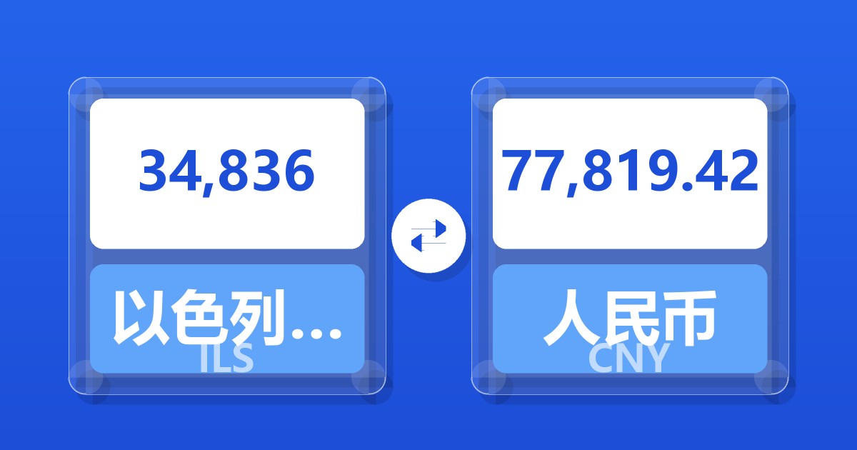 34,836以色列新谢克尔兑人民币