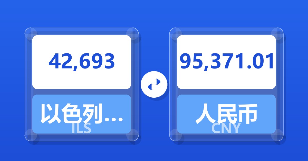 42,693以色列新谢克尔兑人民币