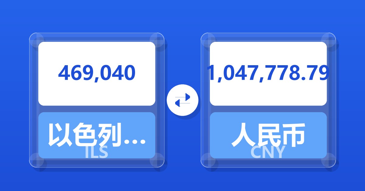 469,040以色列新谢克尔兑人民币