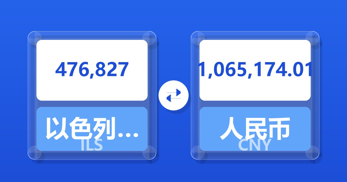 476,827以色列新谢克尔兑人民币
