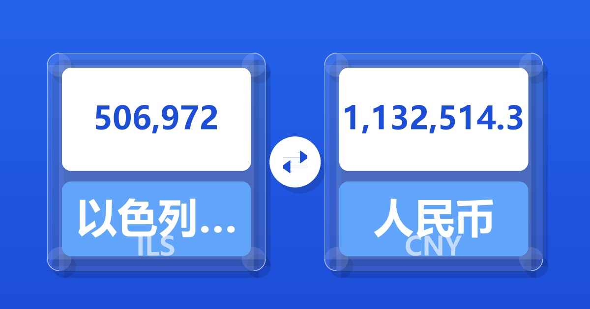 506,972以色列新谢克尔兑人民币