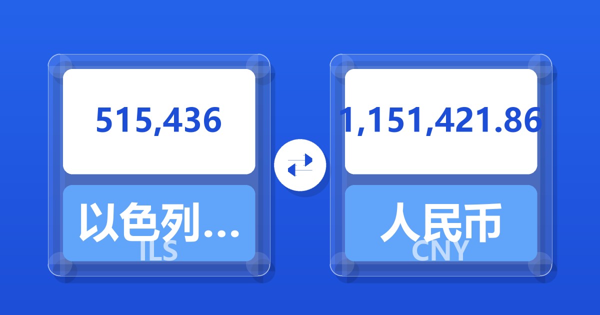 515,436以色列新谢克尔兑人民币