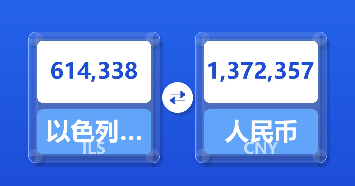 614,338以色列新谢克尔兑人民币