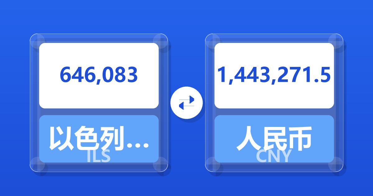 646,083以色列新谢克尔兑人民币