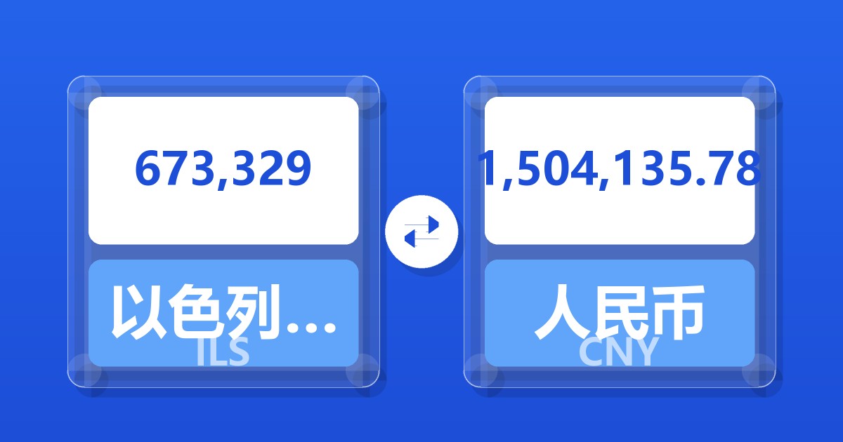 673,329以色列新谢克尔兑人民币
