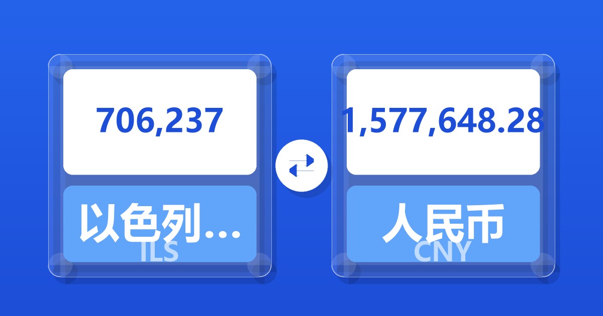706,237以色列新谢克尔兑人民币