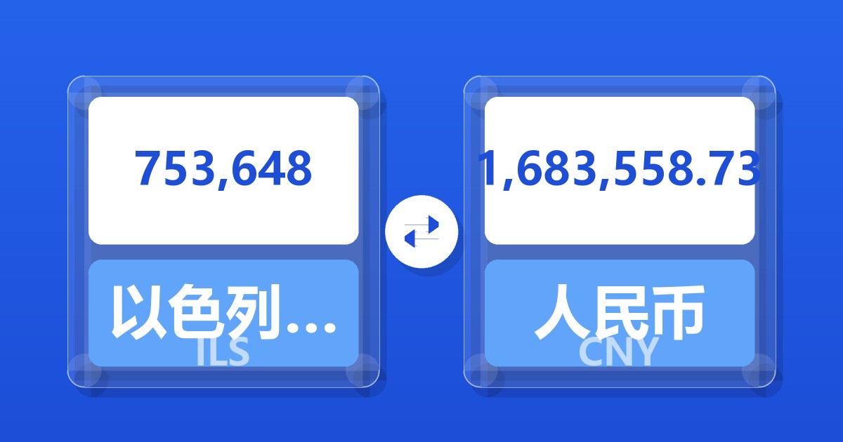 753,648以色列新谢克尔兑人民币