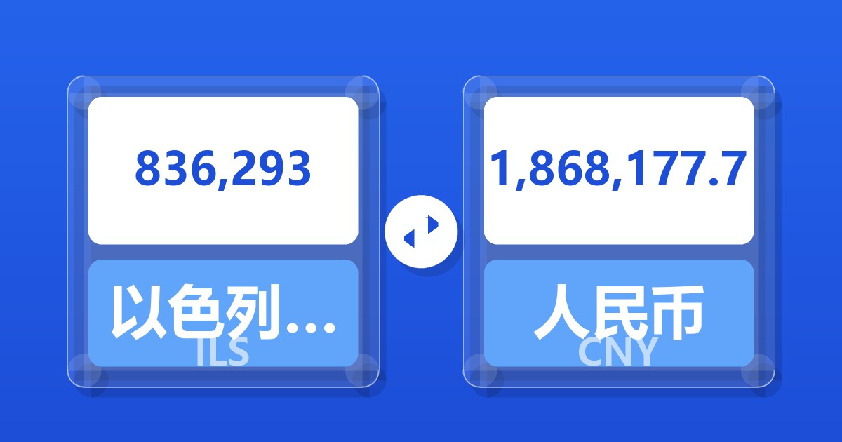 836,293以色列新谢克尔兑人民币