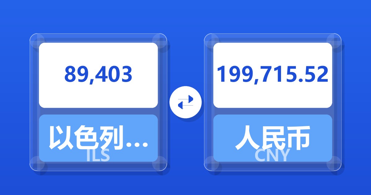 89,403以色列新谢克尔兑人民币