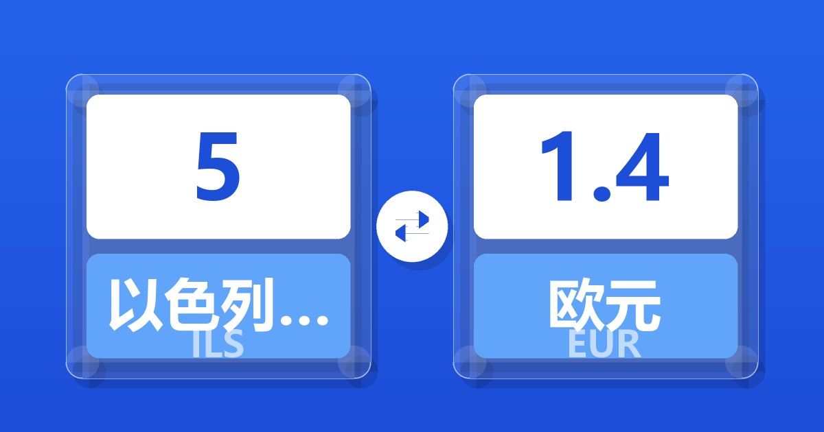 5以色列新谢克尔兑欧元