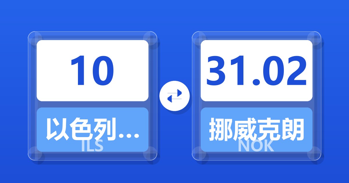 10以色列新谢克尔兑挪威克朗