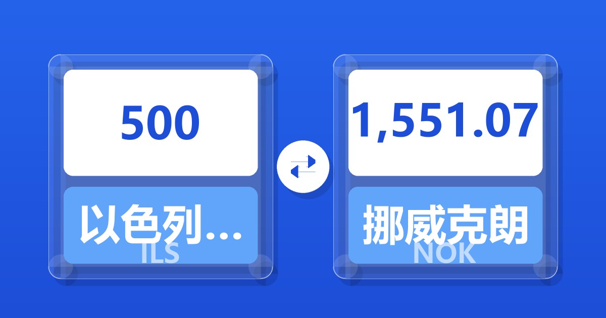 500以色列新谢克尔兑挪威克朗